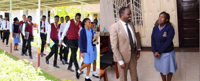 KMTC students and Governor George Natembeya