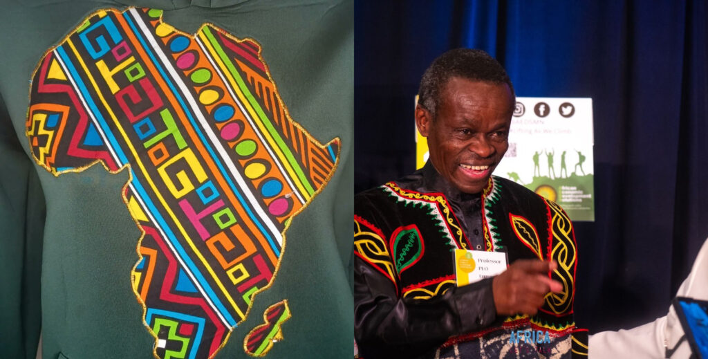 Prof. PLO Lumumba and African map