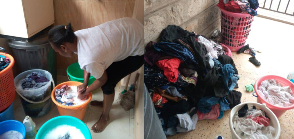 Woman contracted to wash clothes