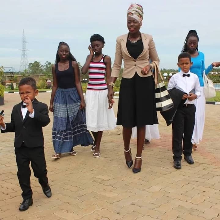 Akothee with her children 