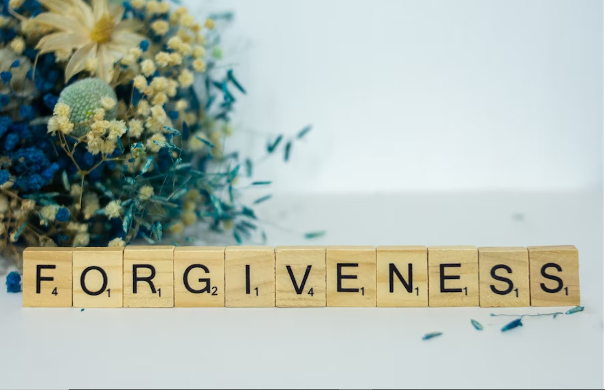Combined letters to read forgiveness 